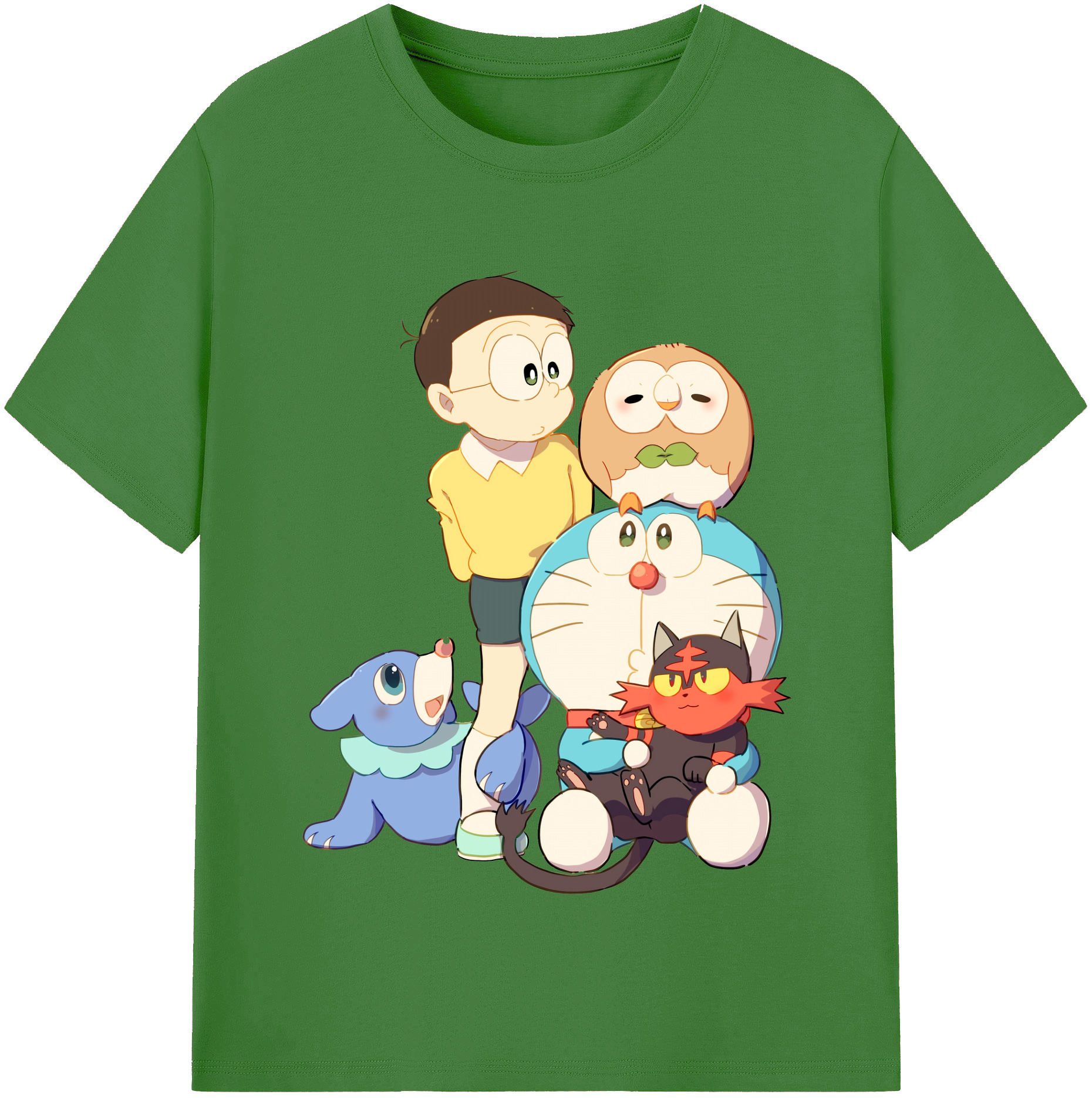 （画像用） ドラえもん Doraemon レディースカジュアルプリントTシャツ（綿100％）